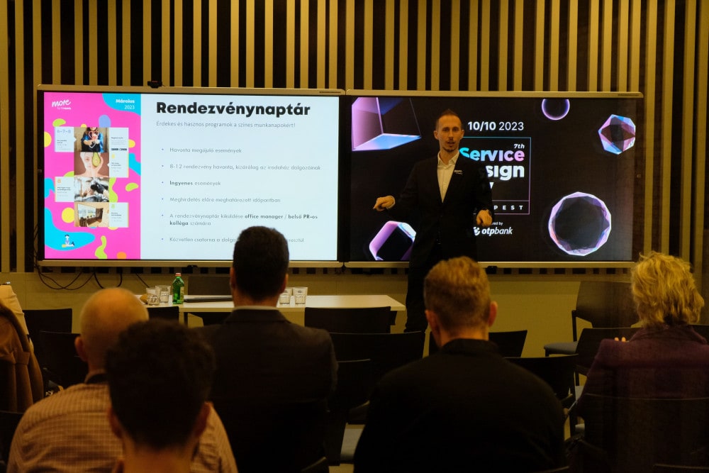 Lakatos Viktor előadása a Service Design Day-en a More applikációról.