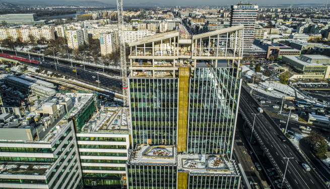 Agora Budapest Tower under construction
